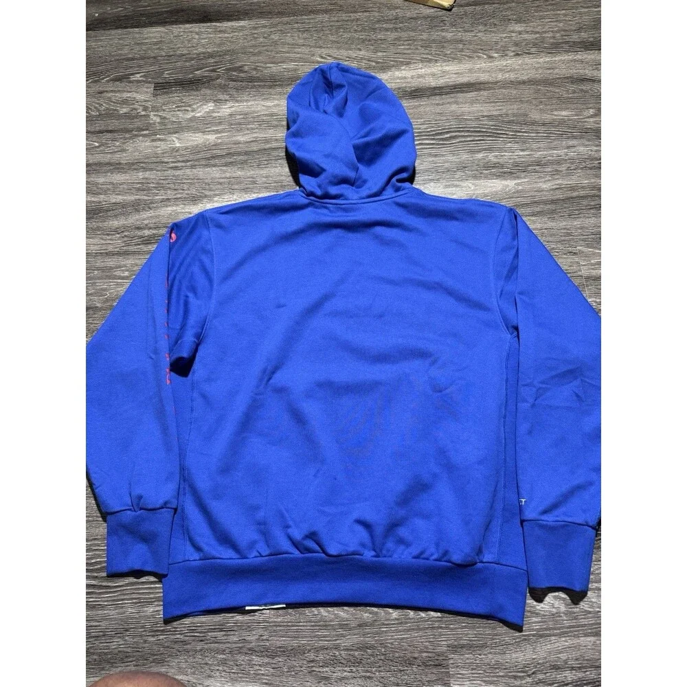 Philadelphia 76ers Hoodie Nike Big Logo Fleece Lined Sweatshirt Blue Mens Large